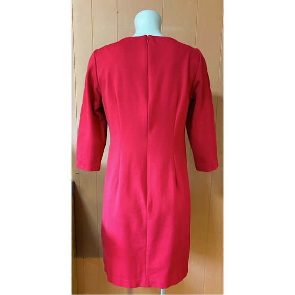 RSVP by Talbots Red Sheath Dress Cut-Out Arms 8P - Picture 4 of 9